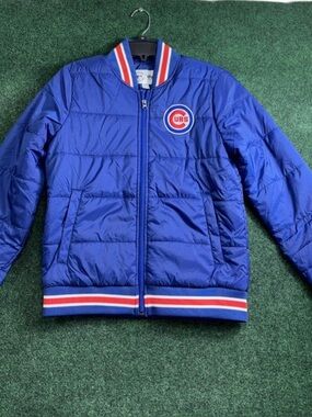 Chicago Cubs Blue Puffer Jacket women-small